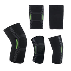 Nylon Compression Knee Pads with Four-Way Stretch and Anti-Slip Silicone