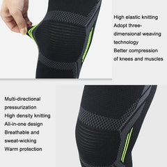 Genouillères en tricot extensible dans les quatre sens pour équipement de protection sportive en nylon, taille :