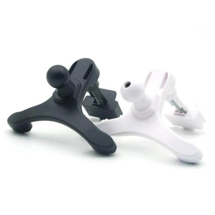 Car Air Outlet Phone Holder Clip Black And White For Driving 10 Pack, pair of black and white vent phone holder clips on white background