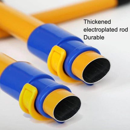 Soft Fur Car Wash Mop with Retractable Curved Rod showing thickened electroplated durable rod connector close-up