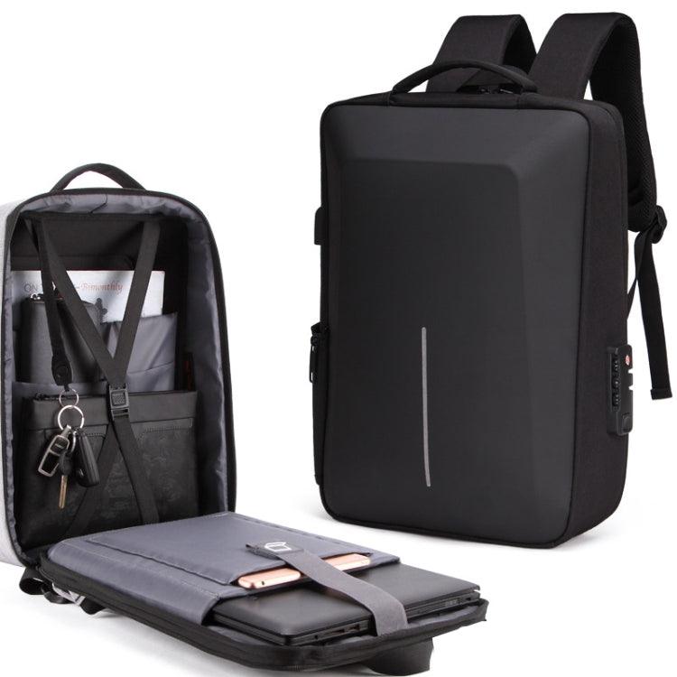 Anti-Theft Hard Shell Laptop Backpack with Alloy Frame for Men