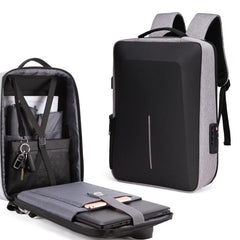 Anti-Theft Hard Shell Laptop Backpack with Alloy Frame for Men