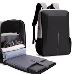 Anti-Theft Hard Shell Laptop Backpack with Alloy Frame for Men