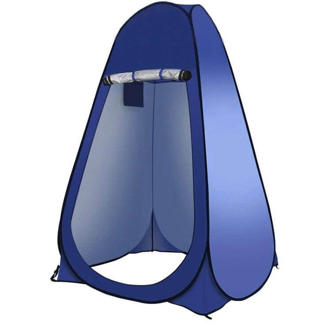 Outdoor Camping Privacy Tent For Toilet And Shower Single Person compact blue pop-up privacy shelter for changing toilet shower, 120x120x190 cm, lightweight 1.9 kg