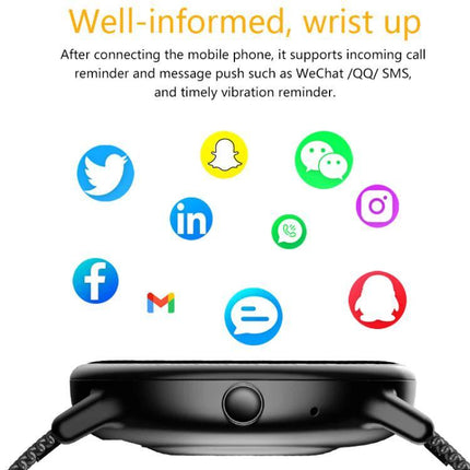 LOANIY Smart Watch for Daily Health Monitoring and Connectivity showing message and social app notifications on wrist