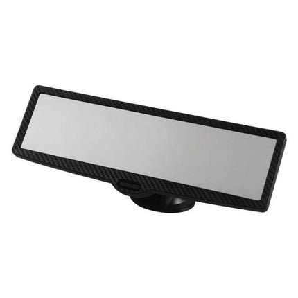 Carbon Fiber Rearview Mirror With Suction Cup For Easier Parking - carbon fiber-style compact backup mirror with chrome lens and suction mount