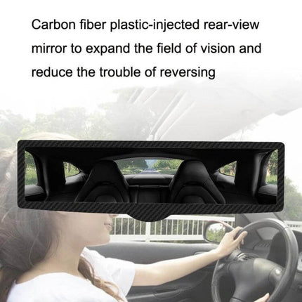 Carbon Fiber Rearview Mirror With Suction Cup For Easier Parking - compact carbon-fiber style rearview aid with suction cup for parking and tight-space reversing