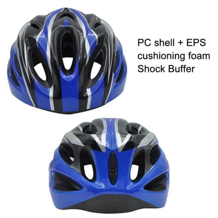 Unisex Cycling Helmet Yellow Black Everyday Riding - blue/black PC shell with EPS cushioning, detachable brim, streamlined commuter helmet