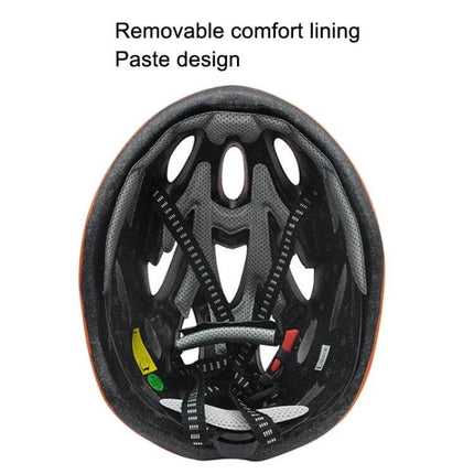 Alt Tag: Unisex Cycling Helmet Yellow Black Everyday Riding interior view showing removable comfort lining, EPS cushioning and adjustable straps