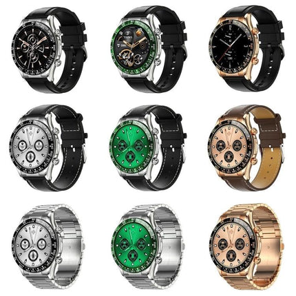 Loaniy Watch for Daily Health Tracking and Connectivity showcasing nine wristband-style smartwatch color and band combinations
