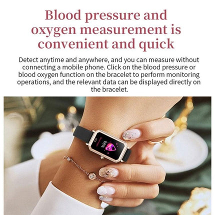 Loaniy Smart Watch for Daily Health and Activity Tracking showing blood pressure and oxygen monitoring on wrist during everyday use
