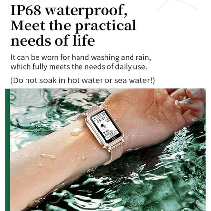 Loaniy Smart Watch for Daily Health and Activity Tracking shown waterproof on a wrist in water, demonstrating IP68 protection for daily use