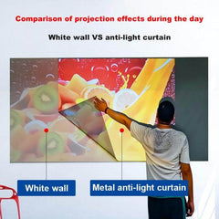 Portable Folding Metal HD Projection Screen with Anti-Light Design