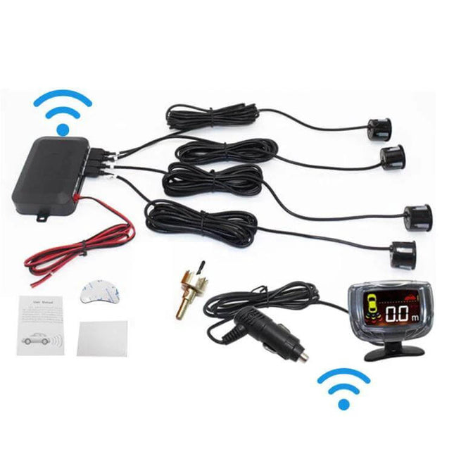 Wireless Reversing Radar with LED Display and Alarm Assistance compact kit with sensors, LED display and wireless module for safer parking