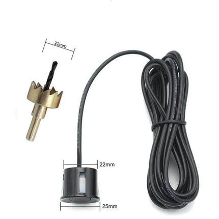 Wireless Reversing Radar with LED Display and Alarm Assistance compact ultrasonic sensor with 4m cable and drill guide