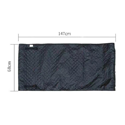 A foldable pad for quick vehicle fixes during travel - black PU fold-out mat 147x68cm for undercarriage protection and clean workspace