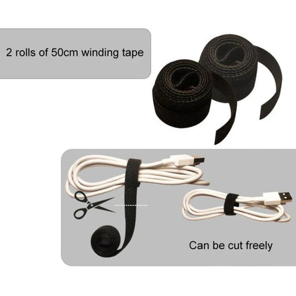 Desktop Cable Organizer Set Silicone Winder 119 In 1 125 In 1 126 In 1 136 In 1 - two 50cm silicone winding tape rolls for cutting and organizing cables