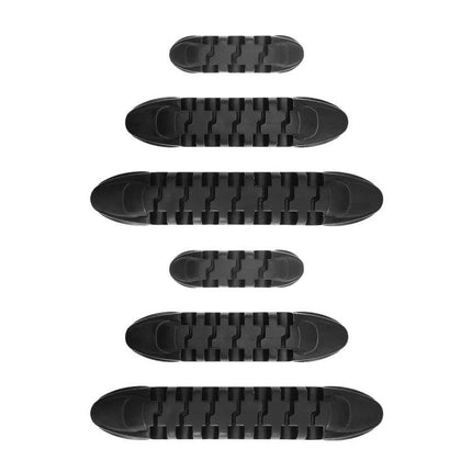 Desktop Cable Organizer Set Silicone Winder 119 In 1 125 In 1 126 In 1 136 In 1 - black silicone cable clips set for desk cable management, 6-piece