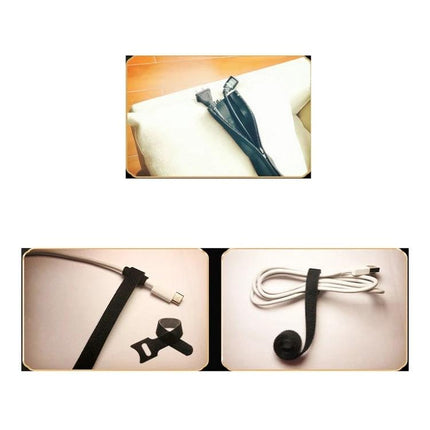 Desktop Cable Organizer Set Silicone Winder 119 In 1 125 In 1 126 In 1 136 In 1 - black silicone cable winding straps and clips for desk cables