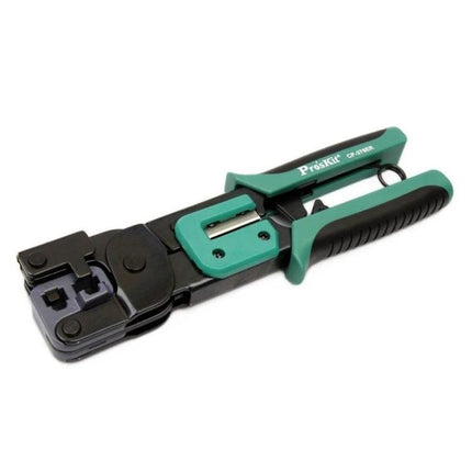 ProsKit Ratchet Crimping Plier for 6 and 8 Pin Network Cables - ratchet crimper for stripping, cutting and crimping RJ11 RJ45 cables, ergonomic handles