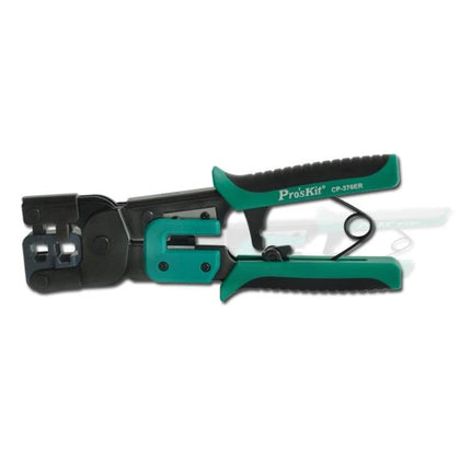 ProsKit Ratchet Crimping Plier for 6 and 8 Pin Network Cables - ratchet crimper for stripping, cutting and crimping Ethernet RJ11 RJ45 cables