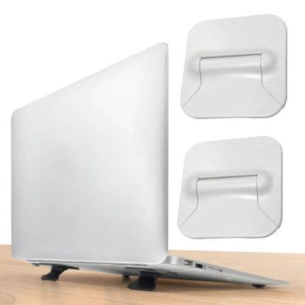 Portable Folding Laptop Stand for Comfortable Daily Use – compact white PC foldable riser elevating laptop for better posture