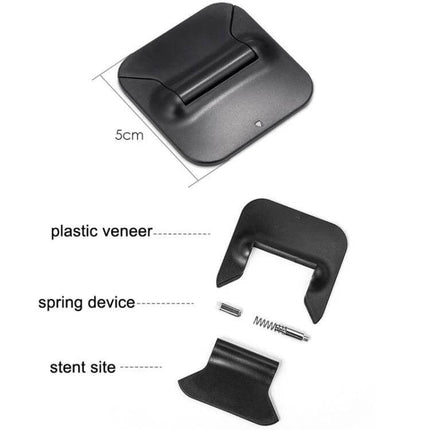 Portable Folding Laptop Stand for Comfortable Daily Use — compact black PC material stand with spring device, plastic veneer and 5cm base