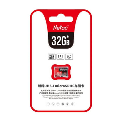 Netac Memory Card for Dash Cameras and Smartphones 32GB microSD UHS-I packaging for dash cams and smartphones