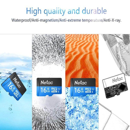 Netac Memory Card for Dash Cameras and Smartphones 16GB-256GB, high-quality waterproof durable microSD for dash cams and phones