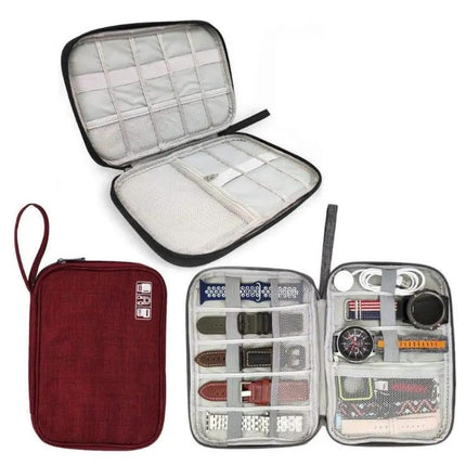Travel Cable And Watch Strap Storage Bag Polyester Multi