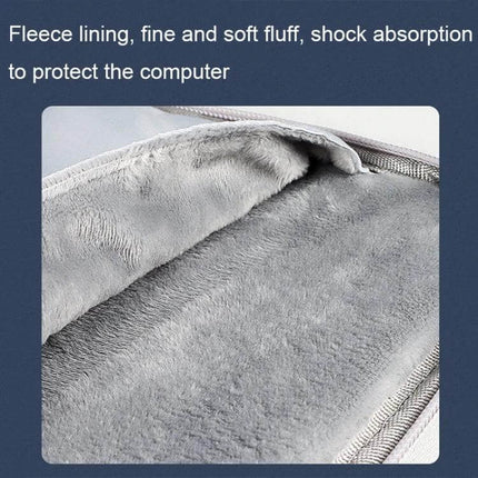 Waterproof Portable Laptop Case for 15.6-Inch Devices showing soft grey fleece lining for shock absorption and device protection