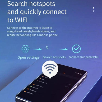 Portable Mini Tablet with Touch Screen for E-Books and Games showing WiFi hotspot search screen and connection steps