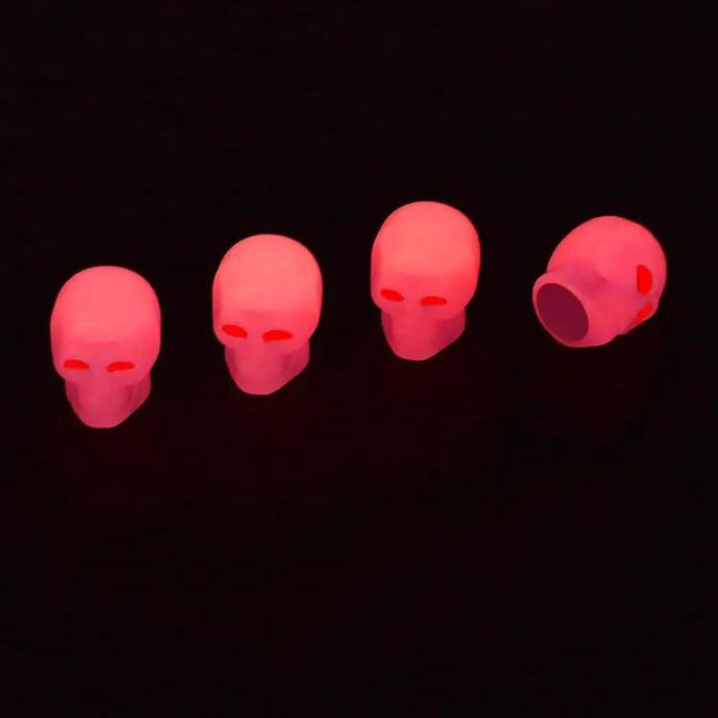 Skull Luminous Valve Cap Set for Cars and Motorcycles | Syndmart