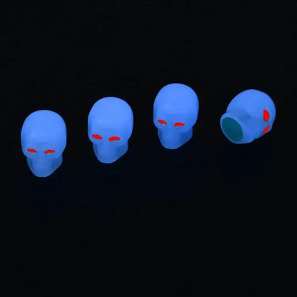 Skull Luminous Valve Cap Set for Cars and Motorcycles | Syndmart