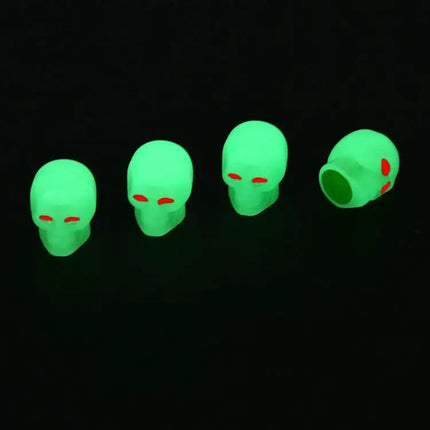 Skull Luminous Valve Cap Set for Cars and Motorcycles | Syndmart