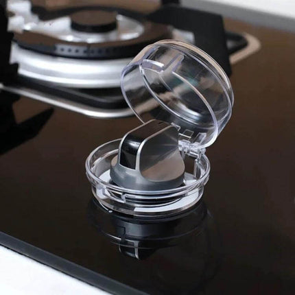 Gas Stove Switch Protective Cover Transparent 6cm Diameter - clear heat-resistant guard for stove knob, protects from steam, splashes and oil