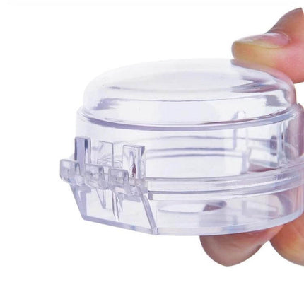 Gas Stove Switch Protective Cover Transparent 6cm Diameter - clear heat-resistant 6cm guard to protect stove switch from steam, splashes, oil and accidental toggles
