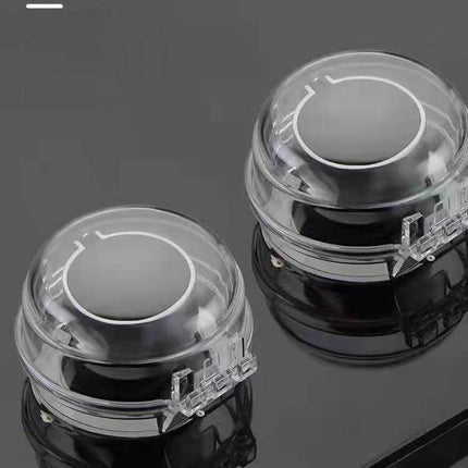 Gas Stove Switch Protective Cover Transparent 6cm Diameter - clear heat-resistant dome guards for stove knobs, prevents splashes and accidental toggles