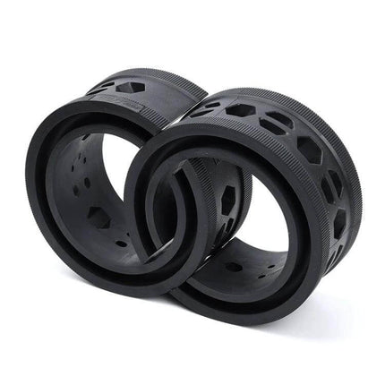 Universal Car Shock Absorber Rubber Spring For Smoother Ride - pair of black rubber coil springs to reduce vibration and stabilize chassis