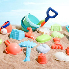 Children's Colorful Beach Play Set with Sand Shovel and Water Tools