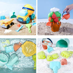 Children's Colorful Beach Play Set with Sand Shovel and Water Tools