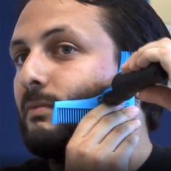 Beard Styling Comb Set - 5 Randomly Colored Templates for Perfect Grooming