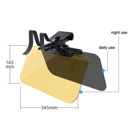 SHUNWEI Car Anti High Beam Visor Glasses For Day And Night Driving clip-on dual visor 345x165mm PC material reduces glare day and night driving