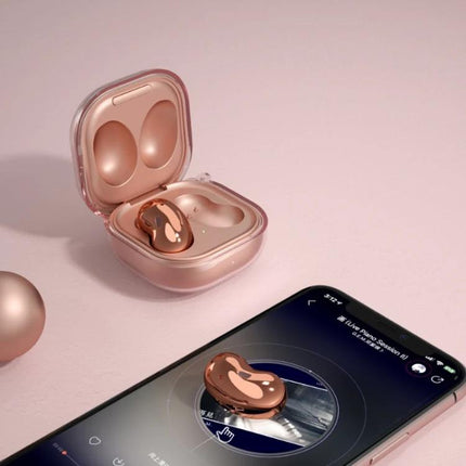 Essential Protective Case for Samsung Galaxy Buds in Daily Use - rose gold case protecting earbuds during commute and workouts