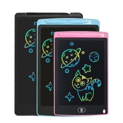 Colorful 10-Inch LCD Writing Board for Children's Drawing - reusable doodle tablet for kids with stylus, eye-friendly screen, practice letters and sketches