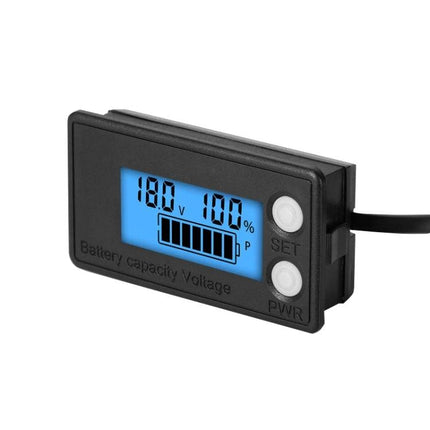 Waterproof Digital Voltage Meter for Monitoring Electric Vehicles - IPX7 waterproof battery voltage display with numeric and bar graph readout