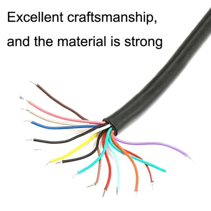 Cable for Diagnosing Car Issues During Routine Maintenance - close-up of OBD2 diagnostic cable with exposed multi-colored wires and durable insulation