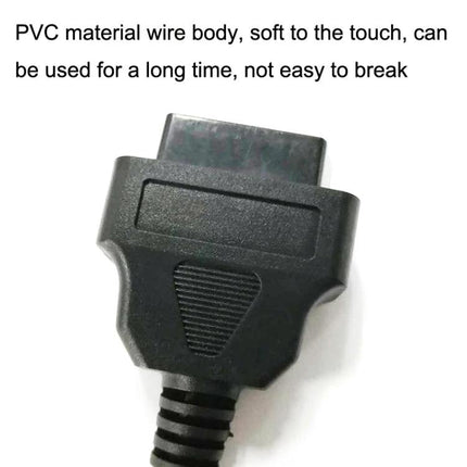 Cable for Diagnosing Car Issues During Routine Maintenance - black OBD2 PVC diagnostic cable connector for home vehicle code scanning