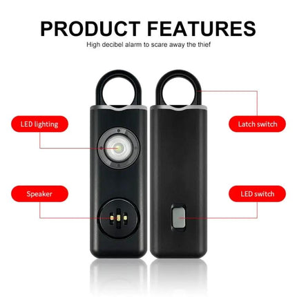 Rechargeable Personal Safety Alarm Keychain for Women and Students