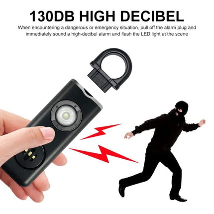 Rechargeable Personal Safety Alarm Keychain for Women and Students